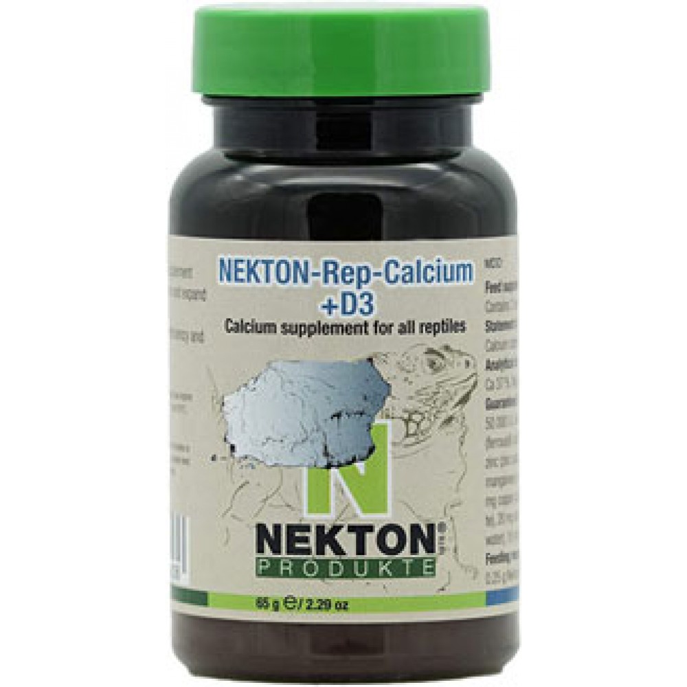Добавка с кальцием и витамином D3 для всех видов рептилий Nekton Rep Calcium +D3 65гр (224075)