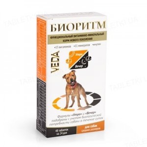 Витаминно-минеральный комплекс VEDA Биоритм для собак средних размеров 48 табл. (1002793)