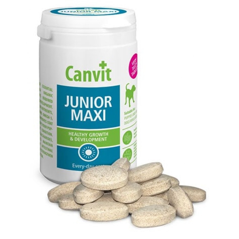 Вітамінно-мінеральний комплекс для цуценят і молодих собак Canvit JUNIOR MAXI 230 гр