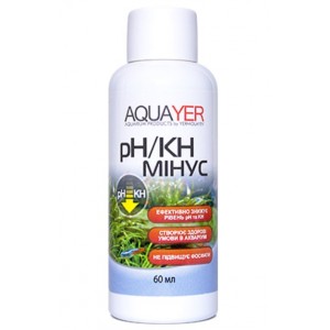 Кондиционер для очистки воды AQUAYER pH/KH минус 60мл